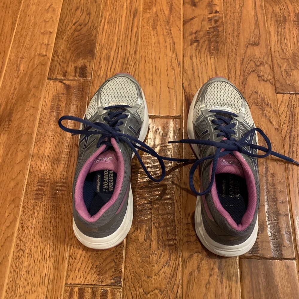 ASICS tennis shoes.